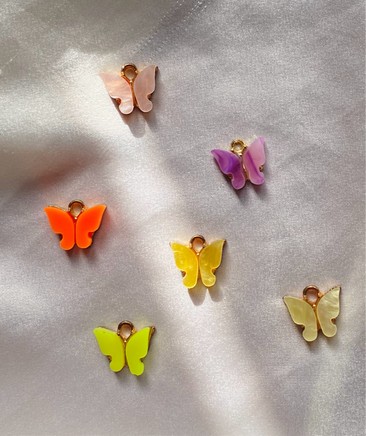 Butterfly stone charms